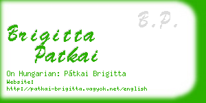 brigitta patkai business card