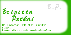 brigitta patkai business card